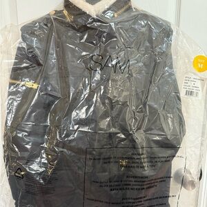 SAM Carbon Kate Parka with White Fur Trim